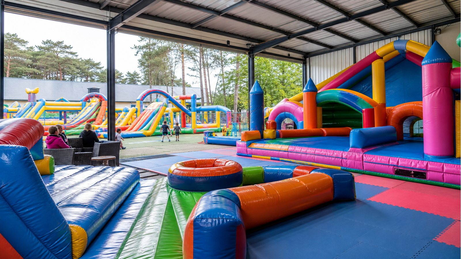 Dmuchany park rozrywki dla dzieci w Łebie