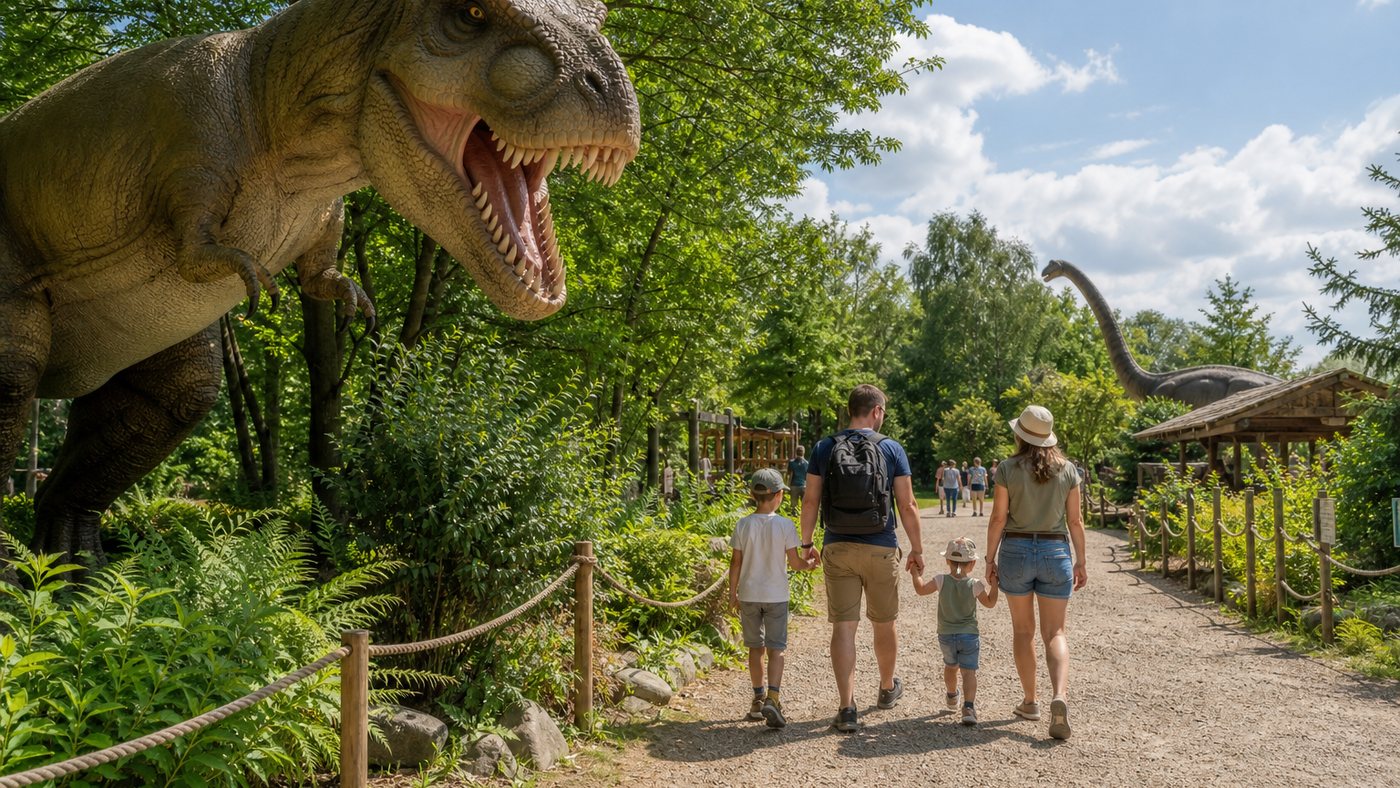 Rodzinny park z dinozaurami w okolicy Łeby